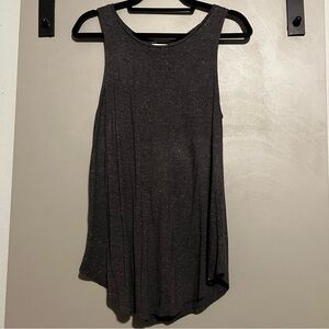 CLOSET CLOSING Old Navy Gray Tank Top Gold Glitter Shimmer Shine